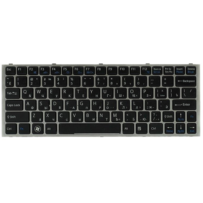 Клавиатура PowerPlant для ноутбука Sony YB YA черный, серый фрейм (KB311934)