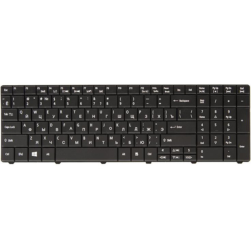 Клавіатура PowerPlant для ноутбука Acer Aspire E1-521, TravelMate 5335 чорний, чорний фрейм (KB310715)
