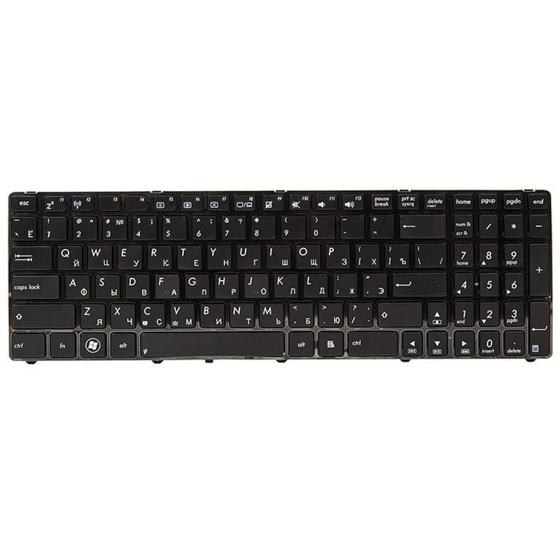 Клавиатура PowerPlant для ноутбука Asus K52, K52J, K52JK черный, черный фрейм (KB310241)