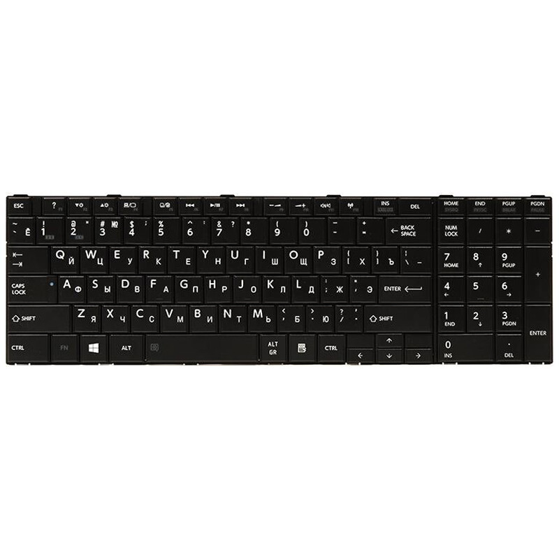 Клавиатура PowerPlant для ноутбука Toshiba Satellite C850, C870 черный, черный фрейм (KB310272)