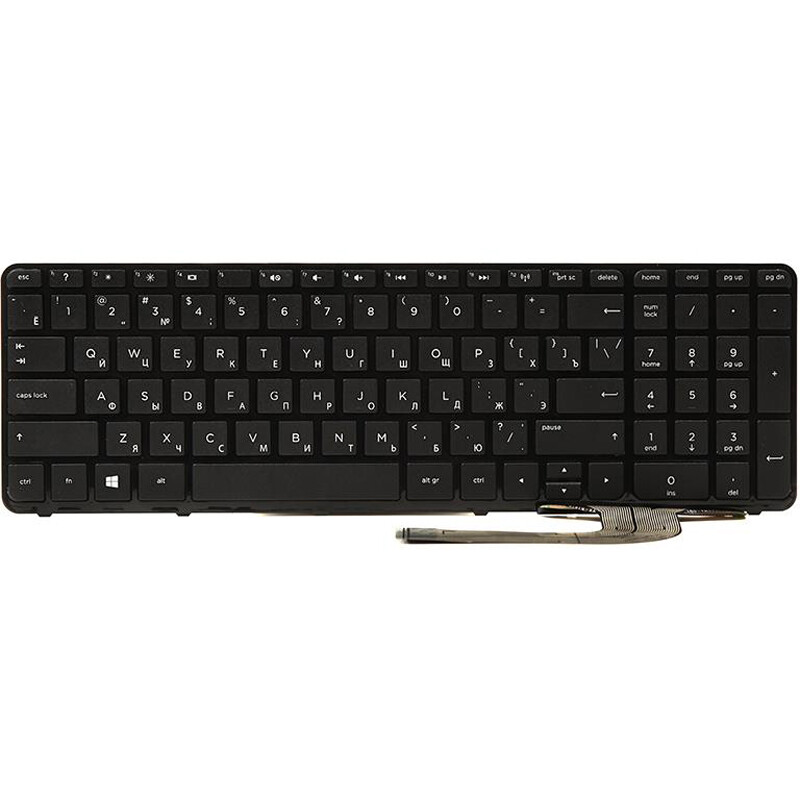Клавіатура PowerPlant для ноутбука HP 250 G2, G3; 255 G2, G3; 256 G2, G3 чорний, чорний фрейм (KB310173)