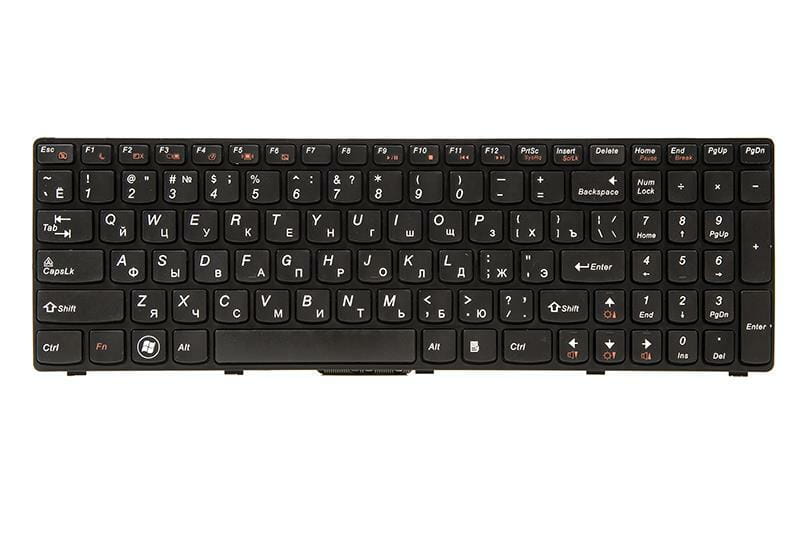 Клавиатура PowerPlant для ноутбука IBM/Lenovo B570, B590, V570 черный, черный фрейм (KB311538)
