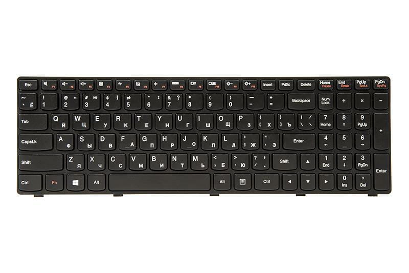 Клавіатура PowerPlant для ноутбука IBM/Lenovo IdeaPad G500, G505 чорний, чорний фрейм (KB311552)