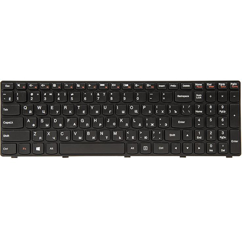 Клавіатура PowerPlant для ноутбука IBM/Lenovo IdeaPad G500, G505 чорний, чорний фрейм (KB311552)