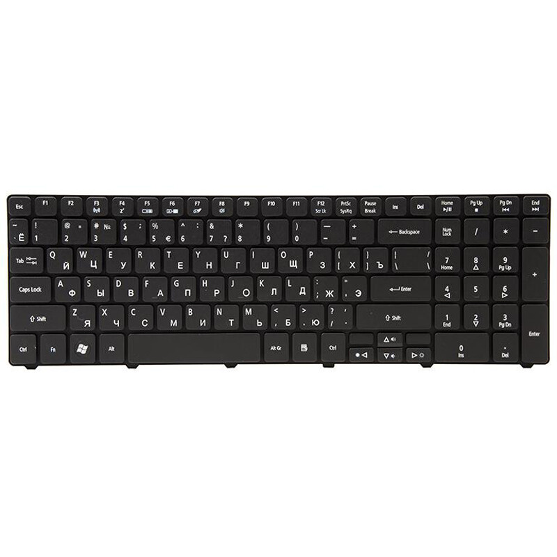 Клавіатура PowerPlant для ноутбука Acer Aspire 5236, eMahines E440 чорний, чорний фрейм (KB311651)