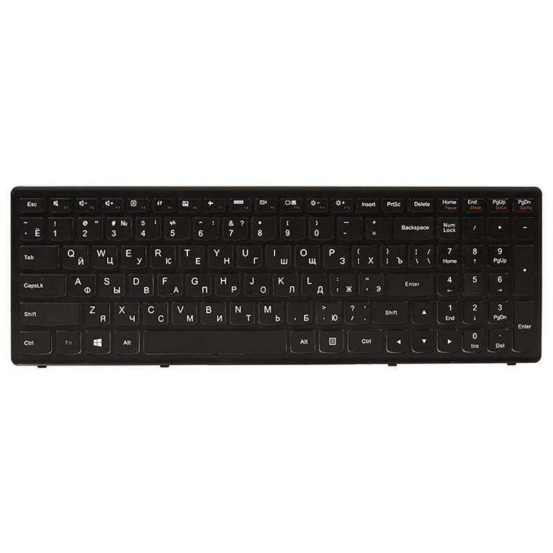 Клавіатура PowerPlant для ноутбука IBM/Lenovo IdeaPad Flex 15, G500s чорний, чорний фрейм (KB311767)