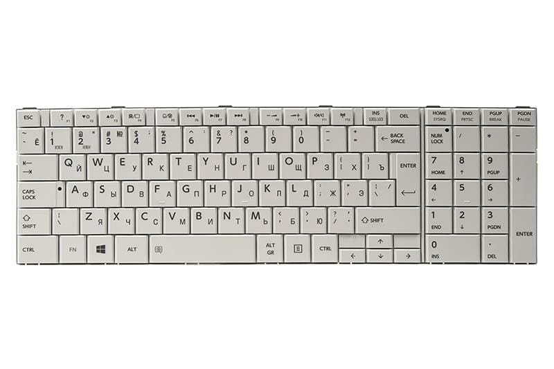 Клавиатура PowerPlant для ноутбука Toshiba Satellite C850, C870 белый, белый фрейм (KB311781)