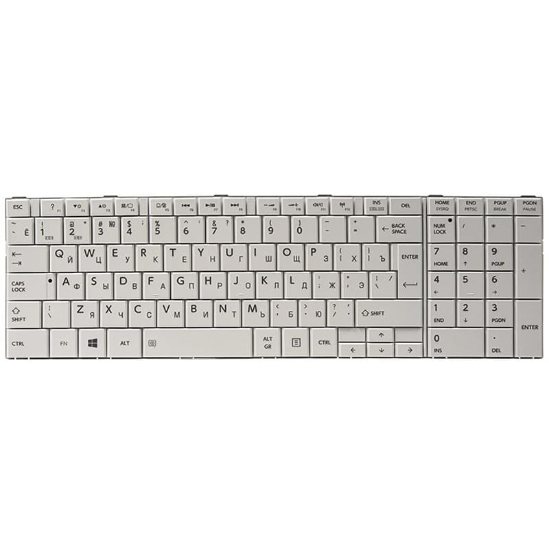 Клавиатура PowerPlant для ноутбука Toshiba Satellite C850, C870 белый, белый фрейм (KB311781)
