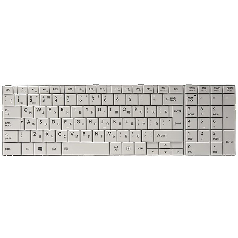 Клавиатура PowerPlant для ноутбука Toshiba Satellite C850, C870 белый, белый фрейм (KB311781)