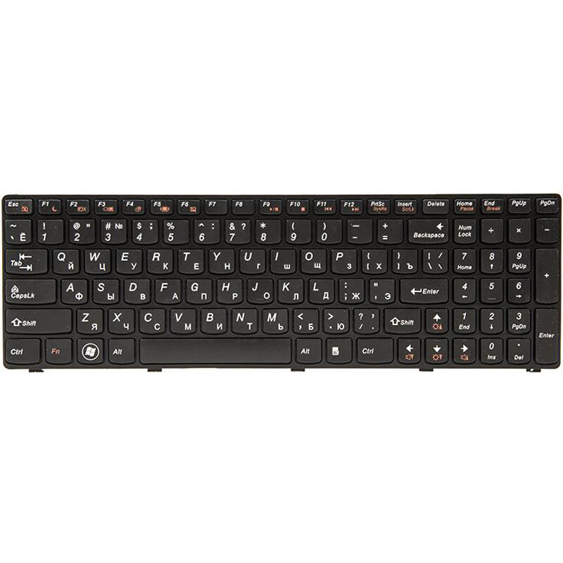 Клавиатура PowerPlant для ноутбука IBM/Lenovo G580, N580 черный, черный фрейм (KB311071)
