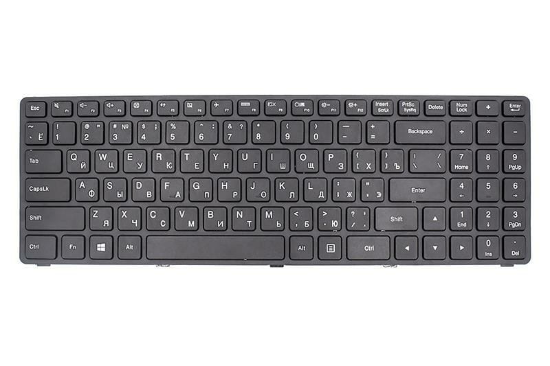 Клавиатура PowerPlant для ноутбука IBM/Lenovo IdeaPad 100-15IBD черный, черный фрейм (KB310623)