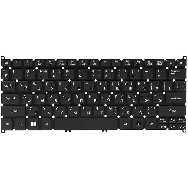 Клавіатура PowerPlant для ноутбука Acer Aspire S3, S5, One 756, TravelMate B1 чорний, без фрейма (KB311668)