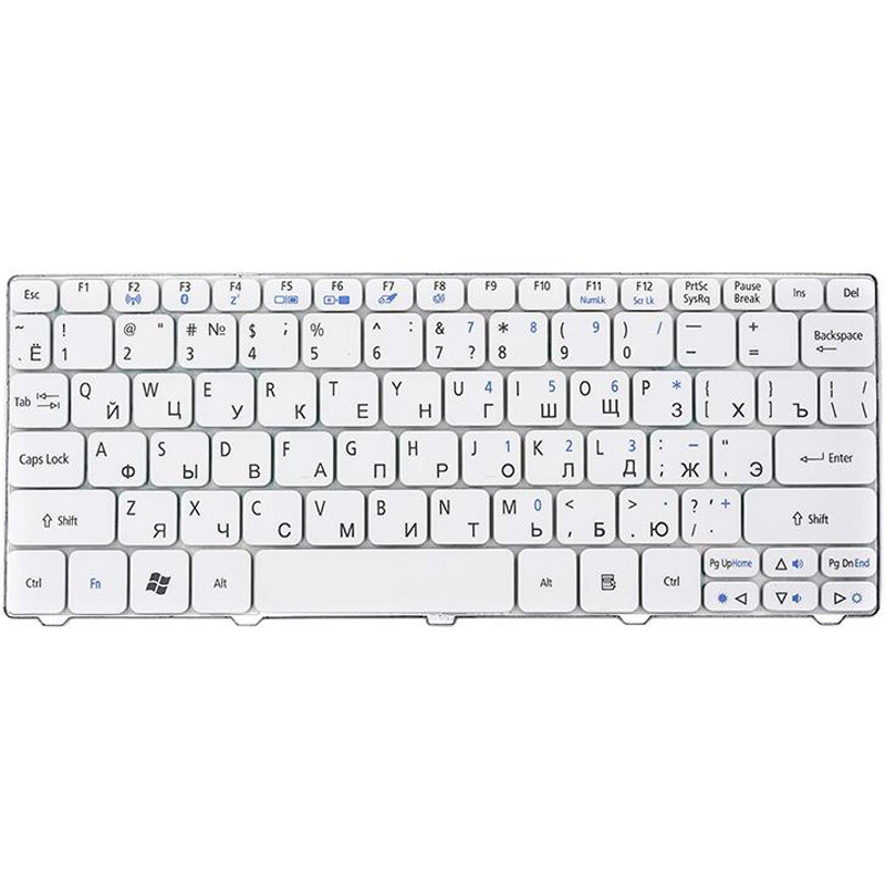 Клавіатура PowerPlant для ноутбука Acer Aspire One 521, eMachines 350 білий, без фрейма (KB312641)