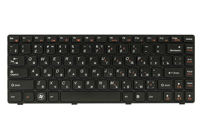 Клавиатура PowerPlant для ноутбука IBM/Lenovo IdeaPad G470 черный, черный фрейм (KB311897)