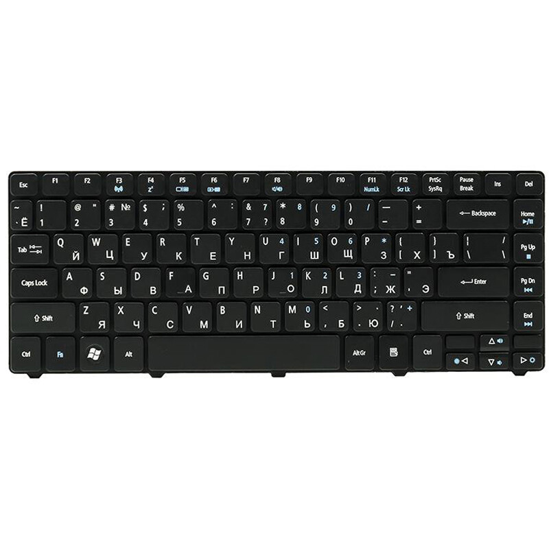 Клавіатура PowerPlant для ноутбука Acer Aspire 3810 чорний, чорний фрейм (KB311811)