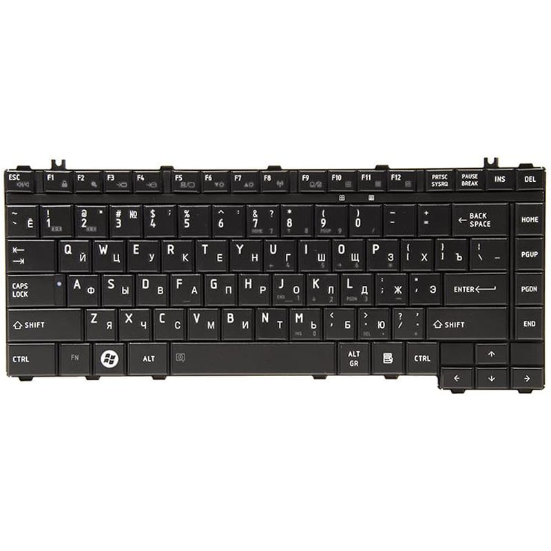Клавіатура PowerPlant для ноутбука Toshiba Satellite A200, A300 чорний, чорний фрейм (KB310296)