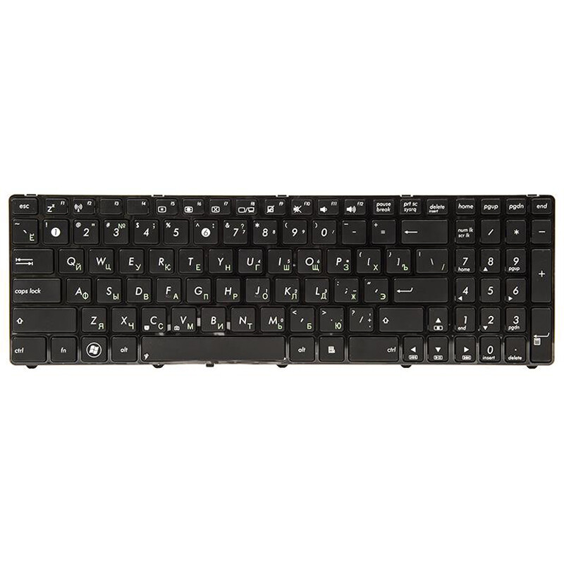 Клавіатура PowerPlant для ноутбука Asus K50, K50A, K50I чорний, чорний фрейм (KB311286)