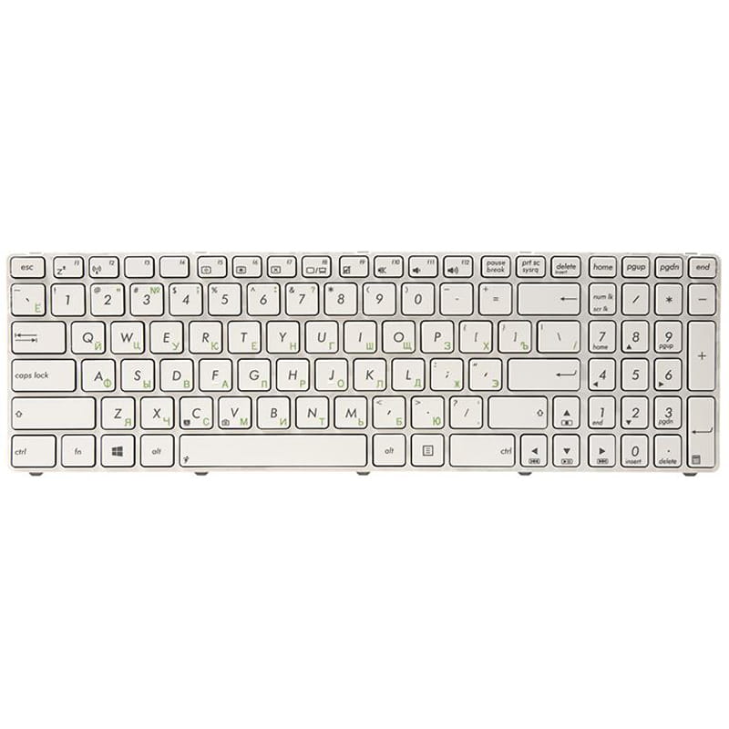 Клавиатура PowerPlant для ноутбука Asus A52, K52, X54 (K52 version) белый, белый фрейм (KB311699)