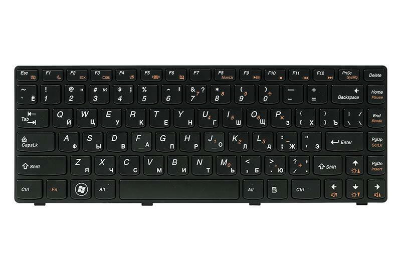 Клавіатура PowerPlant для ноутбука IBM/Lenovo IdeaPad G480  чорний, чорний фрейм (KB311880)