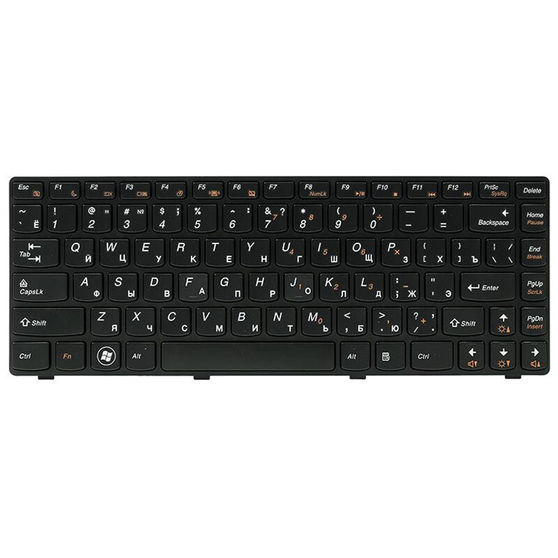 Клавіатура PowerPlant для ноутбука IBM/Lenovo IdeaPad G480  чорний, чорний фрейм (KB311880)