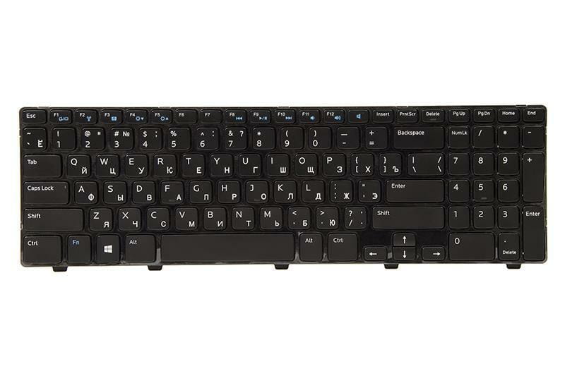 Клавиатура PowerPlant для ноутбука Dell Inspiron 15: 3521; Vostro: 2521 черный, черный фрейм (KB310135)
