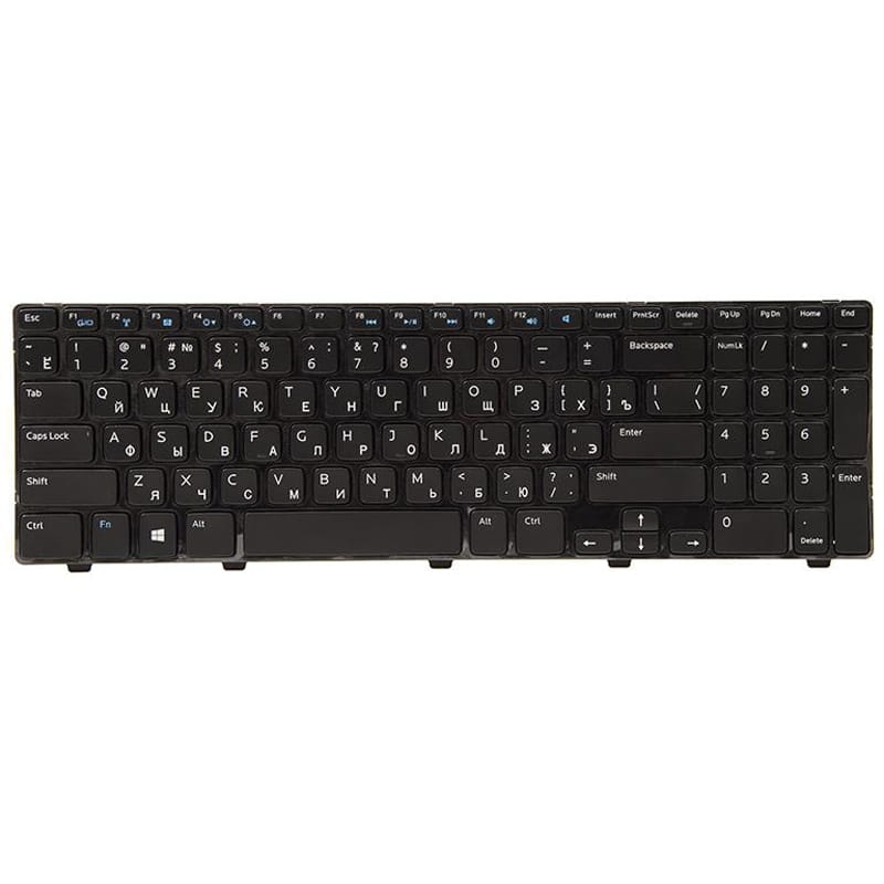Клавиатура PowerPlant для ноутбука Dell Inspiron 15: 3521; Vostro: 2521 черный, черный фрейм (KB310135)