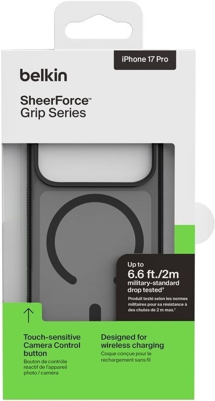 Чохол-накладка Belkin Magnetic Protective Grip with MagSafe для Apple iPhone 17 Pro Black (MSA035HQBK)