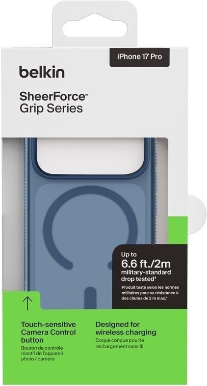 Чохол-накладка Belkin Magnetic Protective Grip with MagSafe для Apple iPhone 17 Pro Navy (MSA035HQNY)