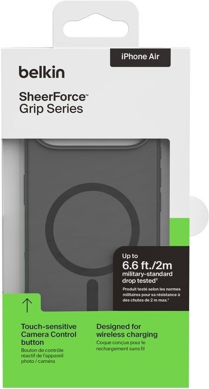 Чeхол-накладка Belkin Magnetic Protective Grip with MagSafe для Apple iPhone Air Black (MSA037HQBK)