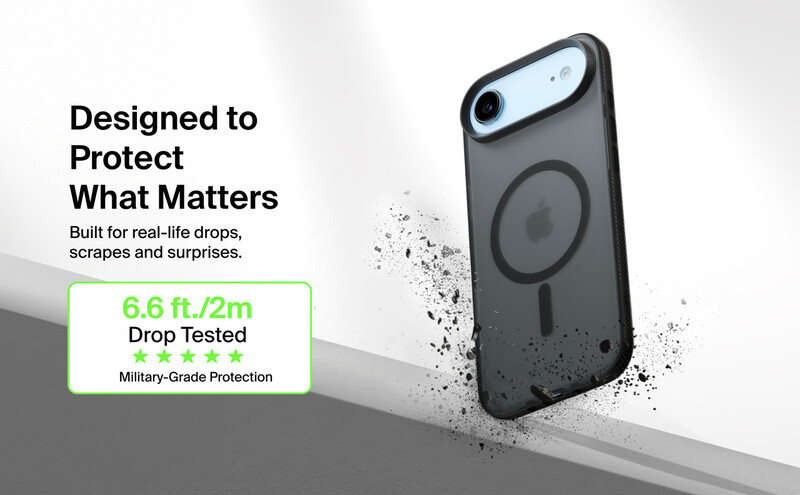Чeхол-накладка Belkin Magnetic Protective Grip with MagSafe для Apple iPhone Air Black (MSA037HQBK)