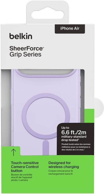 Чeхол-накладка Belkin Magnetic Protective Grip with MagSafe для Apple iPhone Air Lavender (MSA037HQLV)