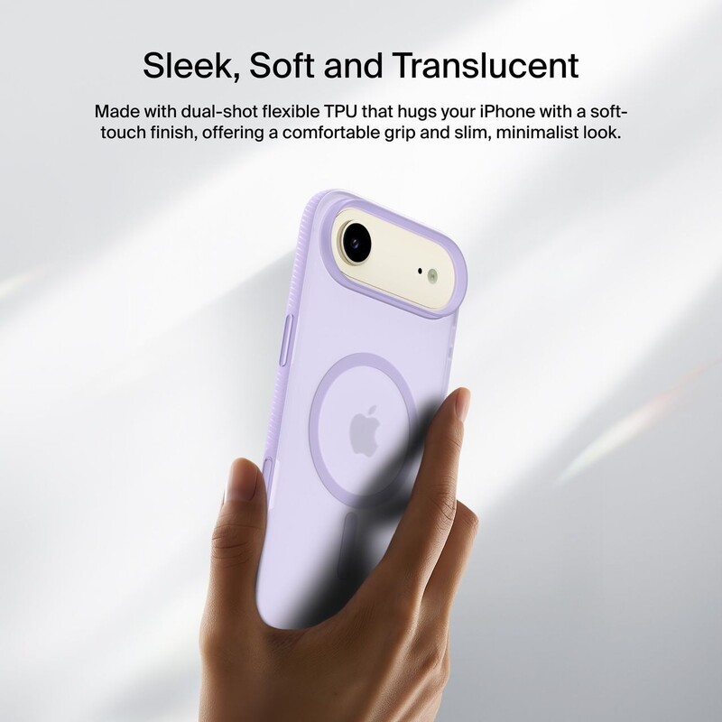 Чeхол-накладка Belkin Magnetic Protective Grip with MagSafe для Apple iPhone Air Lavender (MSA037HQLV)