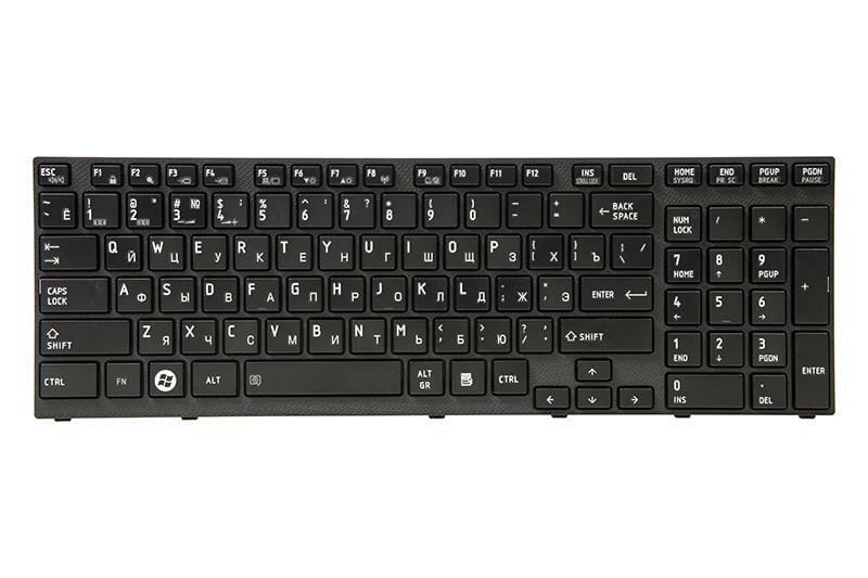 Клавиатура PowerPlant для ноутбука Toshiba Satellite A660, A665 черный, черный фрейм (KB311194)
