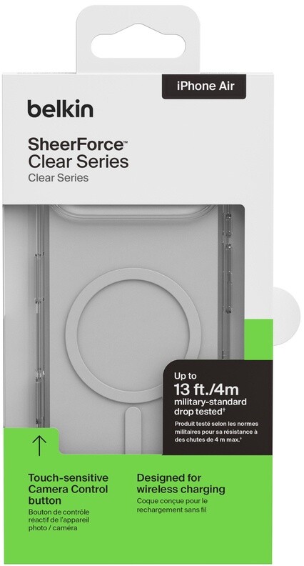 Чeхол-накладка Belkin Magnetic Protective Grip with MagSafe для Apple iPhone Air Transparent (MSA033HQCL)