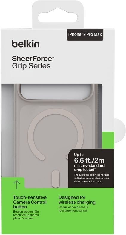 Чeхол-накладка Belkin Magnetic Protective Grip with MagSafe для Apple iPhone 17 Pro Max Sand (MSA036HQSA)