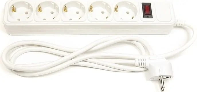 Фильтр питания PowerPlant JY-1056/3 (PPSA10M30S5) 5 розеток, 3 м, белый пакет