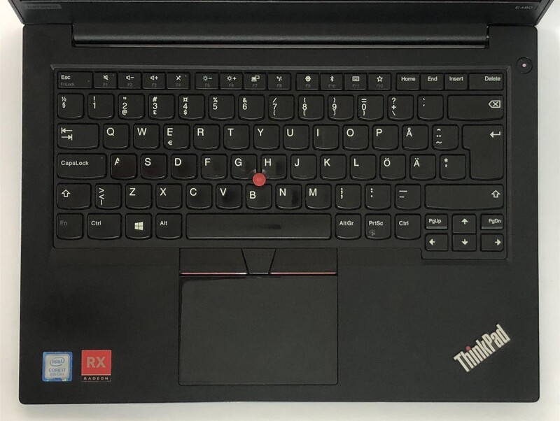 Ноутбук Lenovo ThinkPad E480 / 14" FullHD IPS / i7-8550U / 8GB / 256GB SSD / AMD Radeon RX 550, 2GB / Win11 - Б/у