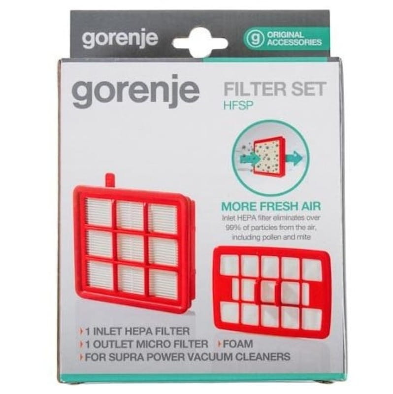 Набор фильтров для пылесосов Gorenje HF2303 Set Hepa Filter + sponge + micro HEPA filter (466439)