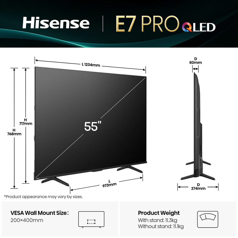 Телевизор Hisense 55E7Q PRO