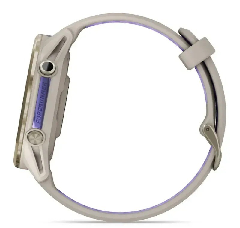 Смарт-часы Garmin Forerunner 970 French Gray Soft Gold Titanium with French Gray/Translucent Indigo Silicone with Soft Gold Buckle (010-02969-12)