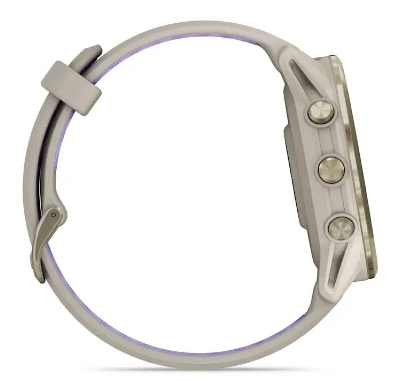 Смарт-часы Garmin Forerunner 970 French Gray Soft Gold Titanium with French Gray/Translucent Indigo Silicone with Soft Gold Buckle (010-02969-12)
