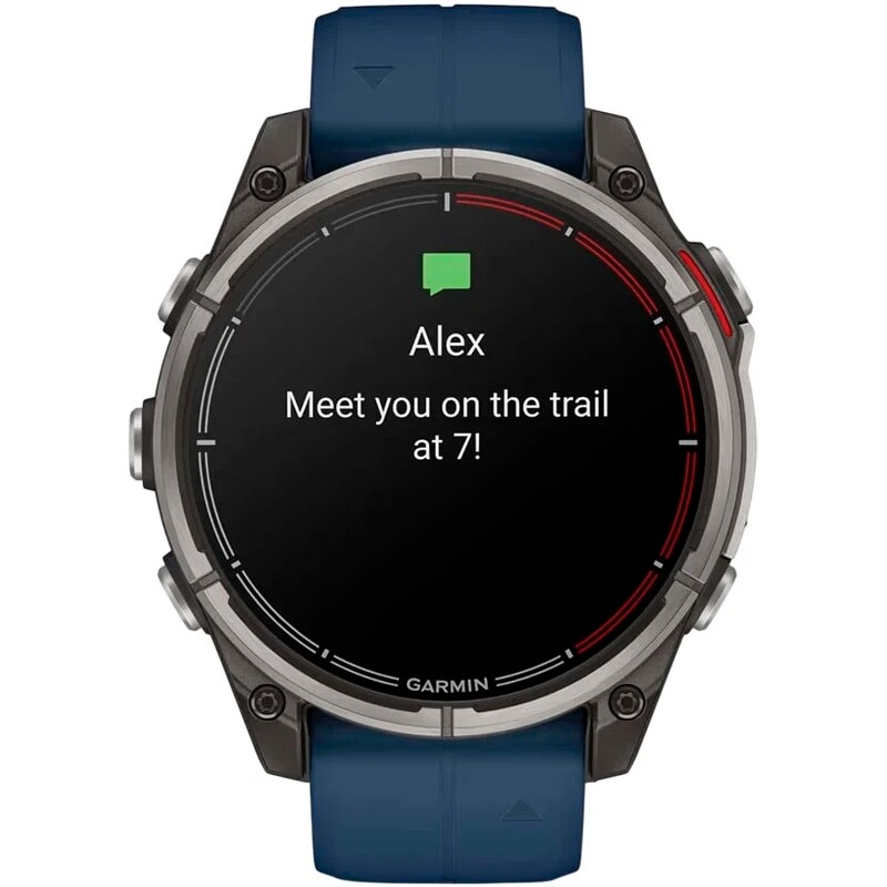 Смарт-часы Garmin Quatix 8 47 mm AMOLED Marine Titanium Gray with Blue Silicone Band (010-02904-51)