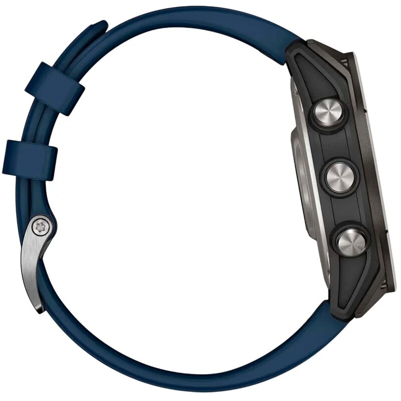 Смарт-часы Garmin Quatix 8 47 mm AMOLED Marine Titanium Gray with Blue Silicone Band (010-02904-51)