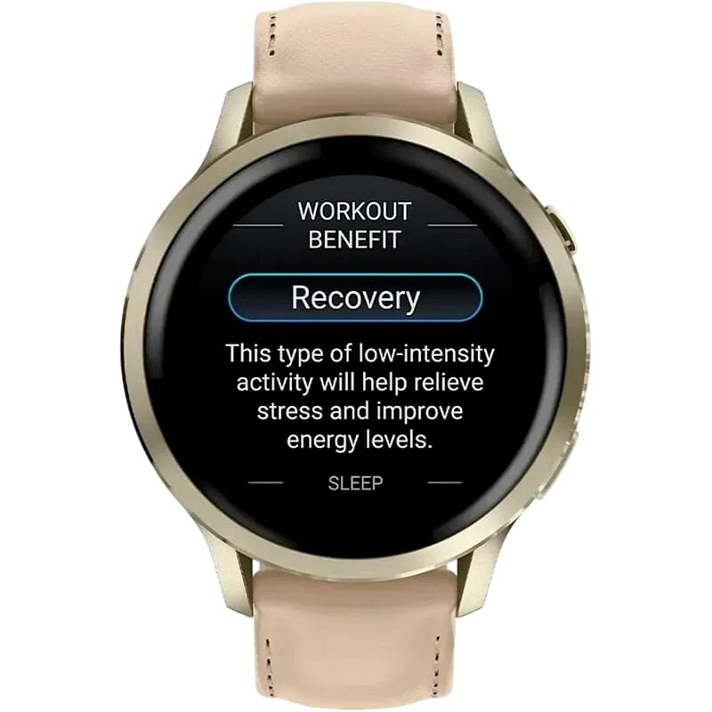 Смарт-годинник Garmin Venu 4 41mm Lunar Gold with Bone Light Sand Leather Band (010-03013-03)