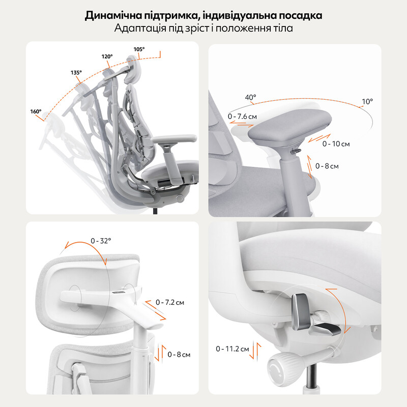 Кресло офисное LiberNovo Omni Space Gray 48 см (CP-GW-0000015-00-00)
