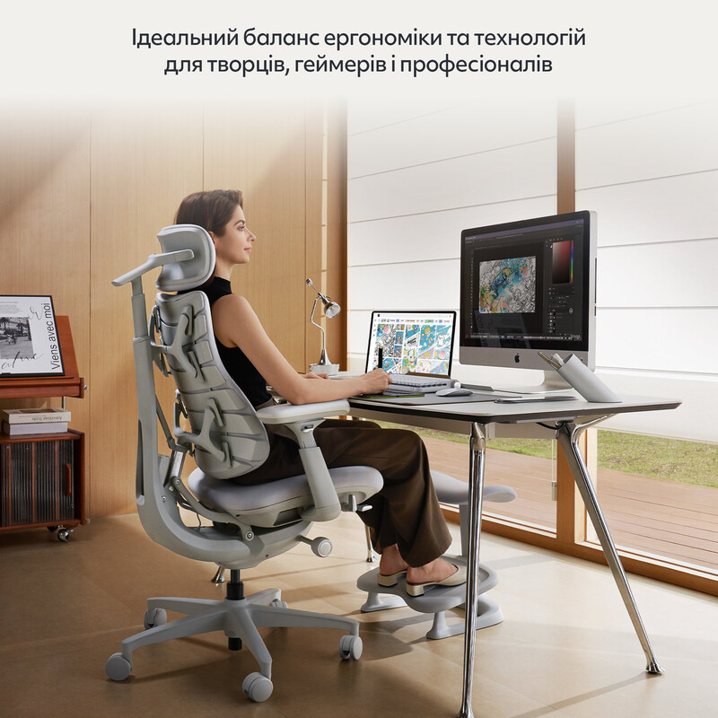 Кресло офисное LiberNovo Omni Space Gray 48 см (CP-GW-0000015-00-00)