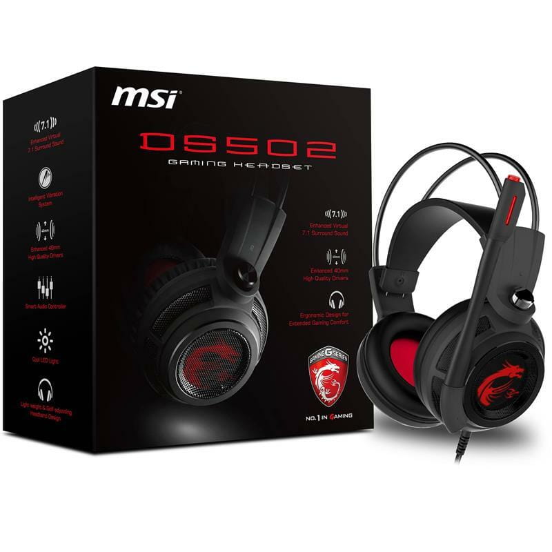 Гарнитура MSI DS502 Gaming Headset Black/Red