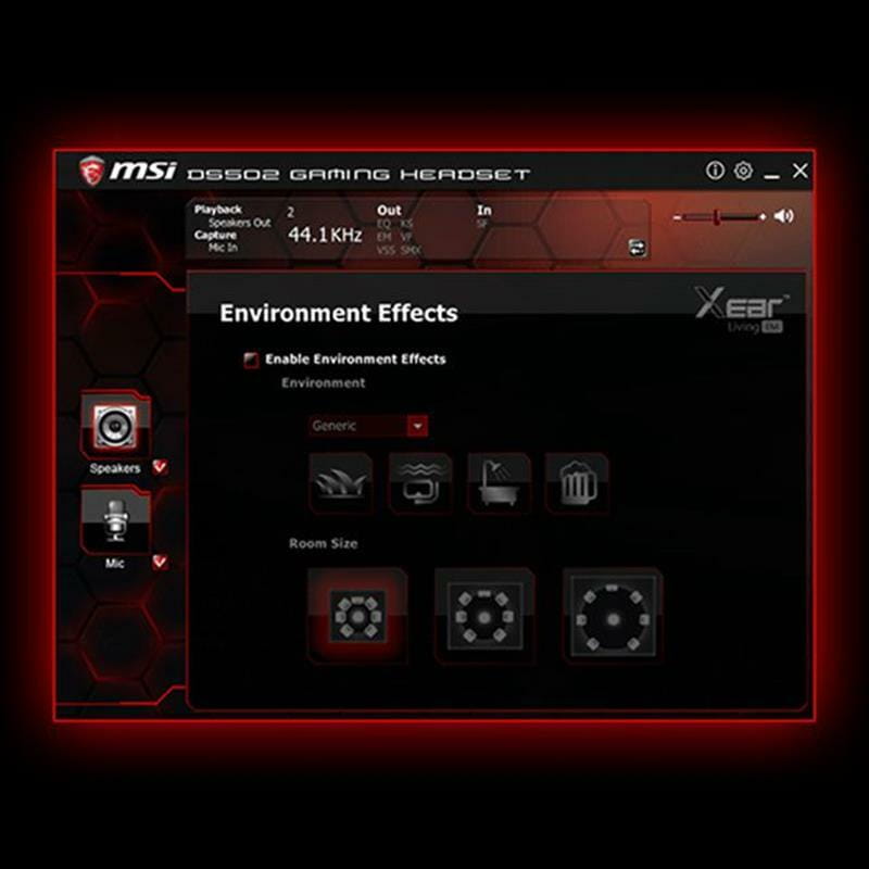Гарнитура MSI DS502 Gaming Headset Black/Red