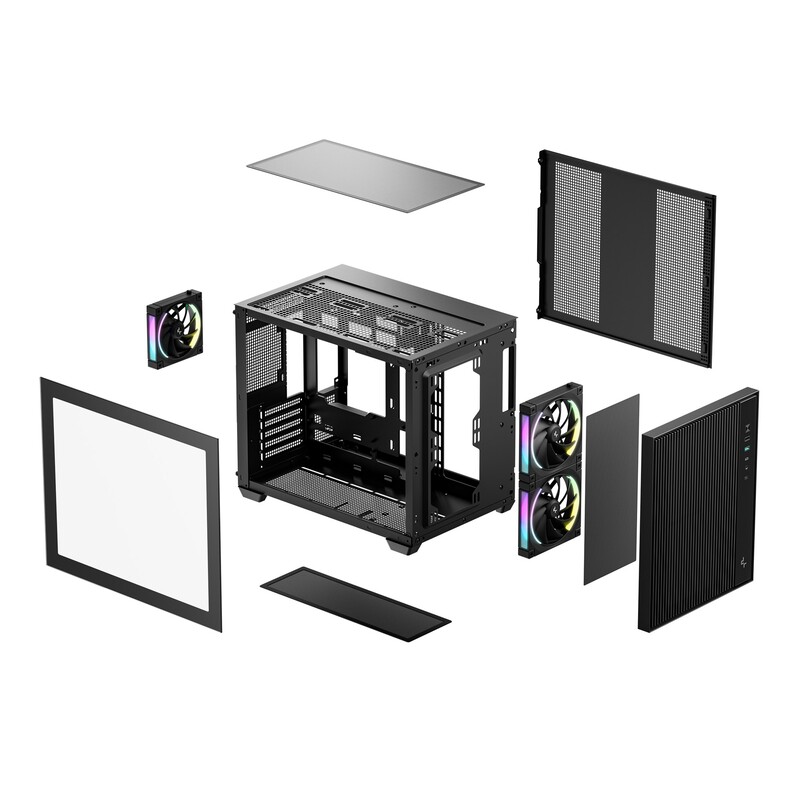 Корпус DeepCool CG330 Mesh 3F Black (R-CG330MESH-BKANM3-G)