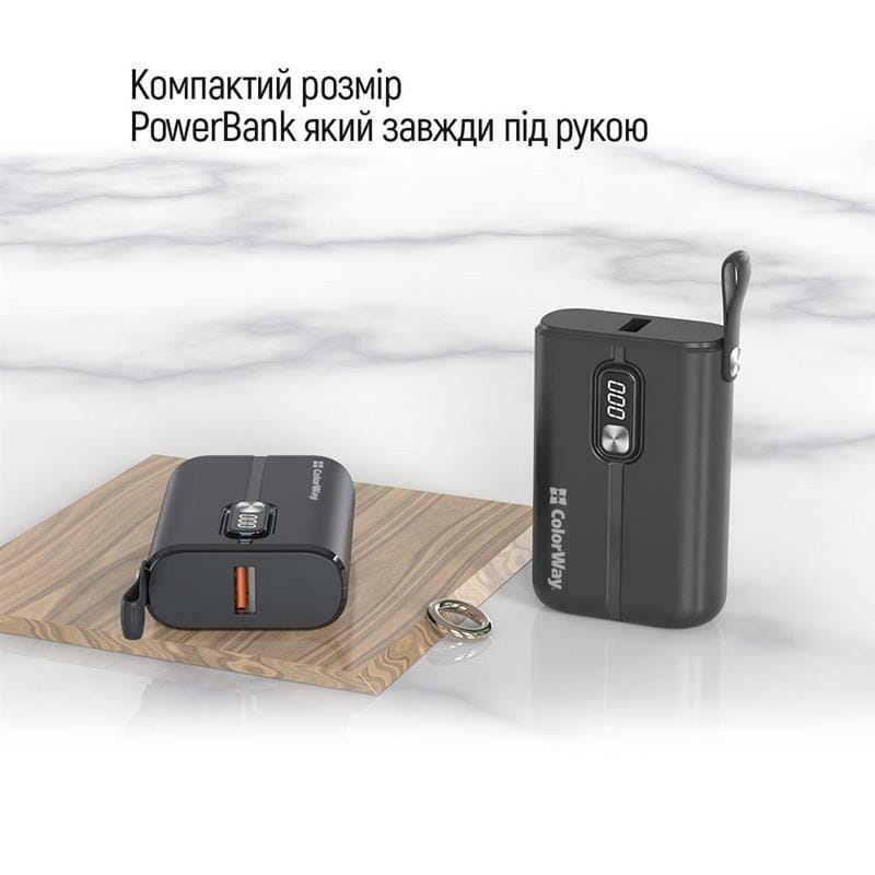 Универсальная мобильная батарея ColorWay Full Power 10000mAh Black (CW-PB100LPK2BK-PDD)